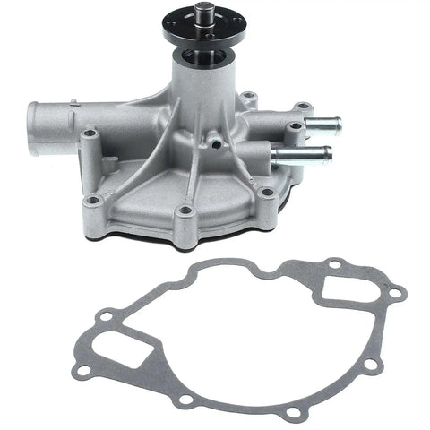 Engine Water Pump with Gasket Drop In Ready Direct Fit For Ford Mustang 1986-1992 side view aluminum housing