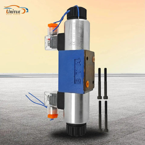 Electric Hydraulic Directional Control Solenoid Valve 12V DC D03 NG6 21 GPM 4560 PSI with 30W DC coil and IP65 rating