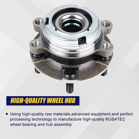 Front Wheel Bearing And Hub Assembly 513294 For Nissan Altima 2007 2008 2009 2010 2011 2012 2.5L Four Wheel ABS 29 Spline 5 Lug Bolts Encoder Included