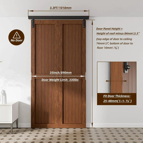 40 Inch Box Rail Hardware For Bifold Sliding Barn Door Track Ceiling Mount Kit Up To 38 Inch Wide Single Door Not Included