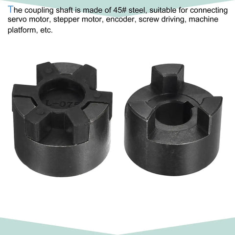 Heavy Duty Flexible Coupling Shaft 16mm To 16mm Bore, 51mm Long, 44mm OD, 5mm Slot, 45 Steel Motor Coupler for motors and CNC