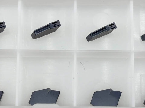 CNC Grooving Carbide Inserts GTN-2 Self Locking With PVD Black Coating For Stainless Steel And General Steel, 10 pcs