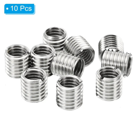 PATIKIL stainless steel thread adapter sleeves, 10 pcs, M12x1.75 male to M10x1.5 female reducer nuts