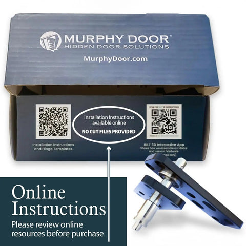 Hidden Door Hinge System for Dead Simple DIY Secret Doors and Bookcase Installations package with included hinge in view