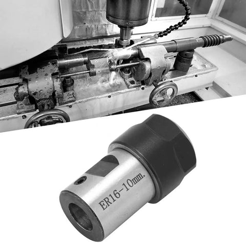 ER16 Collet Block Chuck Holder For CNC Milling Machines, Heavy Duty Pro Grade 10mm Tool Bar, shown on a milling setup
