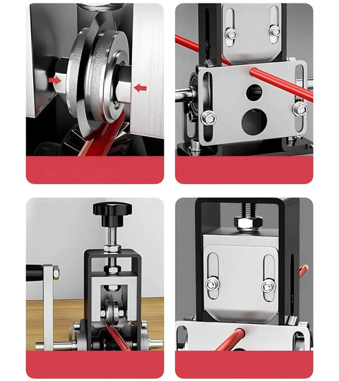 Portable Electric Wire Stripping Tool With Dual Manual And Drill Powered Modes, Handy Copper Wire Stripper Machine in use