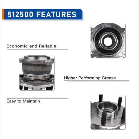 Focus on Rear Wheel Bearing And Hub Assembly For Ford Escape 2013 To 2018 And Lincoln MKC 2015 To 2019 5 Lug Replacement features