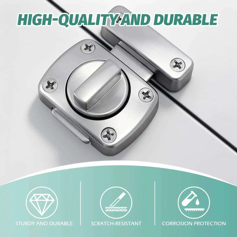 Rotary Bolt Latch Lock With Six Screws For Cabinets Windows And Bathrooms Easy Install Privacy Lock on cabinet door