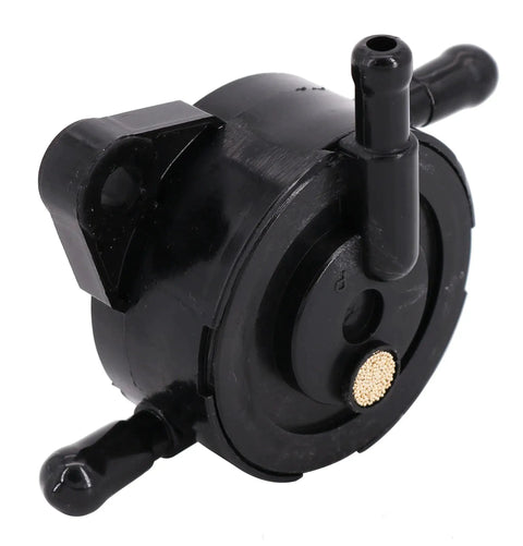 Front view of Fuel Pump 49040-7008 49040-0770 MIU12470 Drop In Replacement for Kawasaki and John Deere engines, black material
