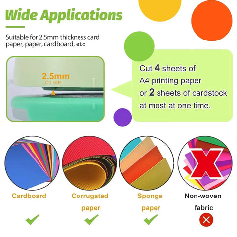 Wide applications for 2 inch circle hole punch, suitable for cardboard, corrugated, sponge paper, not non-woven fabric
