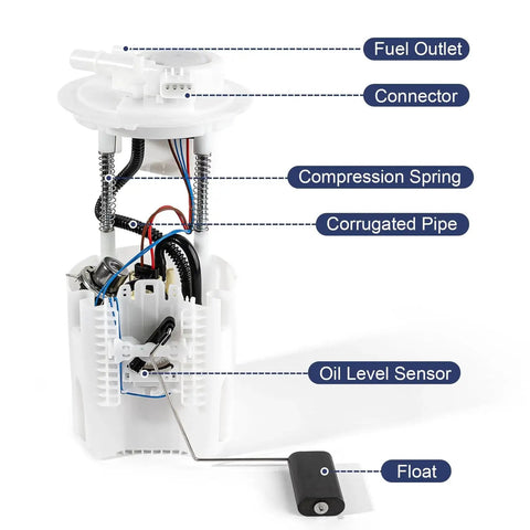 Electric Fuel Pump Assembly With Sending Unit O Ring Drop In Replacement Fits 2015 2016 Chrysler 200 2.4L 2013 2014 Dodge Dart