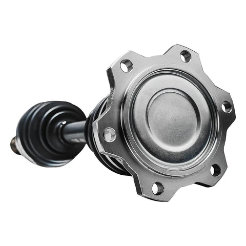 Close-up view of heavy-duty 4WD Front CV Axle Shafts Pair for 6 Lug Chevy GMC Trucks including Silverado Suburban Tahoe Blazer Avalanche K1500 K2500 Pickup Replacement Kit with Direct Fit and Heavy Duty Construction