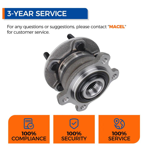 Rear Wheel Bearing And Hub Assembly For Ford Escape 2013 To 2018 And Lincoln MKC 2015 To 2019 5 Lug Replacement close-up