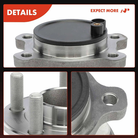 Close-up of Two Pack Rear Wheel Bearing And Hub Assembly For Ford Transit Connect 2019 2020 2021 2022 2023, 5-lug, detailed view.