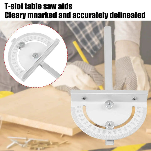 Premium Miter Angle Measuring Tool With Precision Inclinometer and dual 0-180 scales on CNC machined aluminum for woodworking