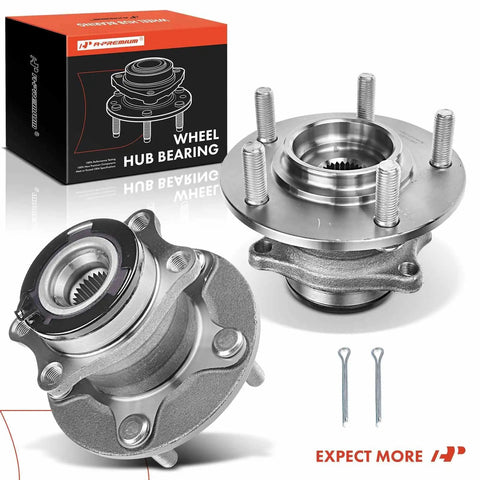 Two Pack Rear Wheel Bearing And Hub Assembly For AWD Mitsubishi Outlander 2007 2013 And Lancer 2012 2017 5 Lug Fitment display