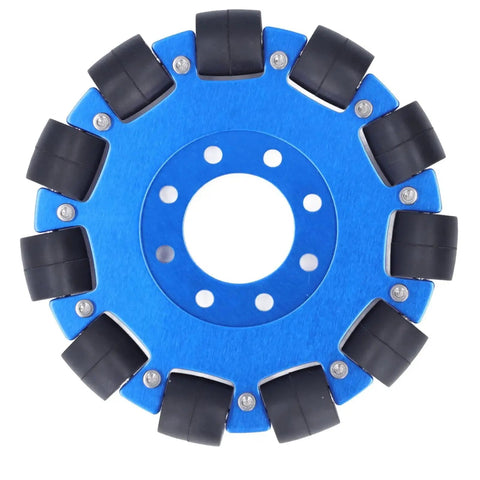 Omnidirectional 5 Inch Wheel With Aluminum Alloy Hub And Silicone Rollers For Robotics Projects Adfaga 11 Bearings And Smooth 30 Kg Load