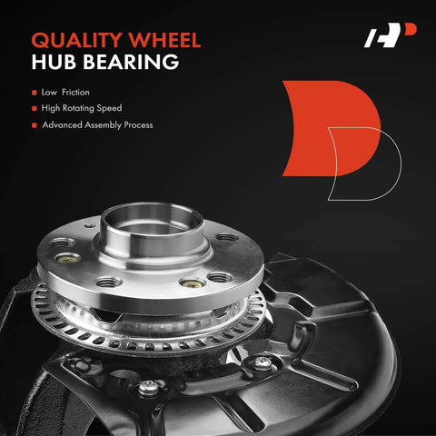 Front Right Steering Knuckle And Wheel Bearing Hub Assembly For Volkswagen Jetta Golf Beetle 1999 To 2010 With 288 Mm Rotor