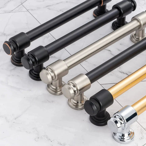10 Pack 5 Inch Black And Nickel Cabinet Pulls Matte Black And Brushed Nickel Cabinet Handles