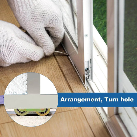 Installation of 2 Pack Sliding Patio Door Tandem Roller Assembly With F Tab Mount, 1 1/4 Inch Steel Ball Bearing in glass door track
