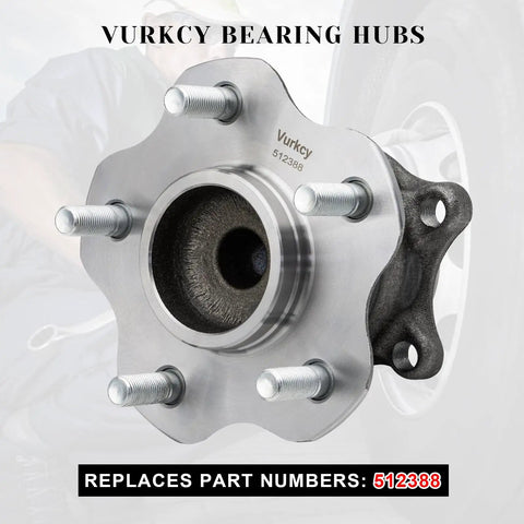 Rear Wheel Bearing Hub Assembly 512388 Replacement Fits 2007-2018 Nissan Altima, 2009-2019 Maxima, 5 lug 1 piece easy install