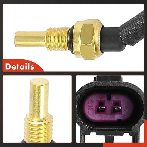 Premium Coolant Temperature Sensor Replacement For Buick Rainier Chevrolet Colorado Trailblazer GMC Canyon Envoy Hummer H3 Isuzu Ascender Saab 9 7x Plug And Play OE Style Fit Long Lasting Performance close-up