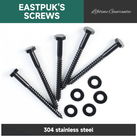 Beefy Heavy Duty Three Eighths Inch By Two Inch Lag Screws For Wood With Washers 304 Stainless Steel Hex Head Bolts Partial Thread