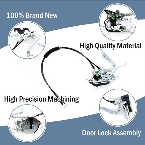 Front Door Lock Actuator And Cable Replacement Kit For 2001-2007 Toyota Sequoia And 2005-2006 Toyota Tundra Double Cab 4.7L Right Passenger Side