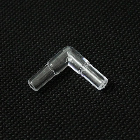 BornFeel clear plastic 90-degree aquarium air tubing elbow connector for 3/16 inch hose