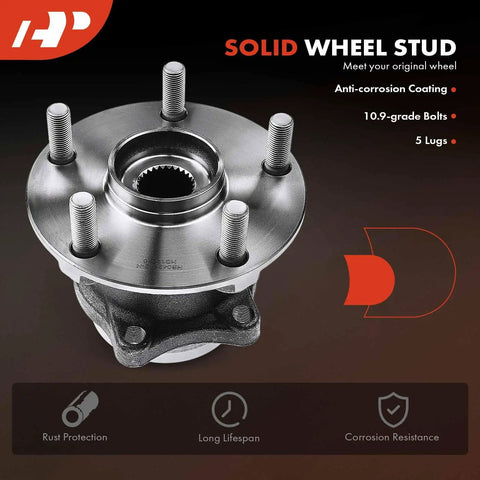 Rear Wheel Bearing And Hub Assembly 5-Lug Fit For Subaru Outback 2015-2021, Forester 2019, Legacy 2015-2021 front view