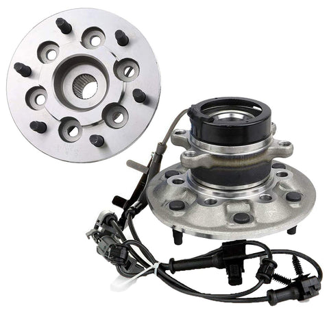 2Pc Front Wheel Hub And Bearing Assembly With ABS For 2004-2008 Chevy Colorado 4x4 And GMC Canyon 4x4 Includes 515110 515111 Dual Hubs