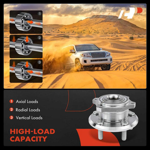 Rear Wheel Bearing And Hub Assembly For 5 Lug Vehicles With 32 Spline Shaft Compatible With Dodge Charger 2009 2014