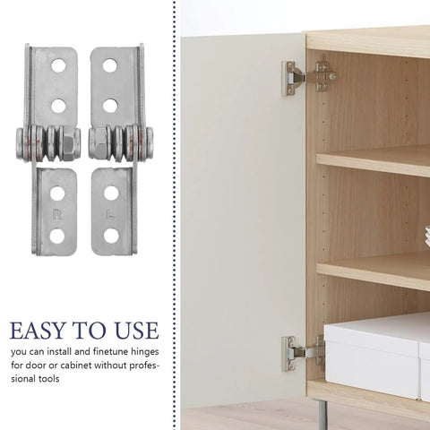 Stainless Steel Torque Hinge Set With Damping For Doors Cabinets And Windows 0.8 Nm Positioning Hinge shown with cabinet installation