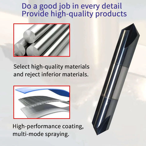 Half Inch Solid Carbide Chamfer Mill End Mill With Four Flute, 90 Degree Chamfer, Double End, AlTiN Coated, Heavy Duty