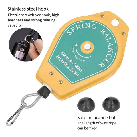 Retractable Spring Balancer Kit For Tools Adjustable 2.2 To 11 Lbs Load Bearing Balancer Heavy Duty Tool Holder And Hanger
