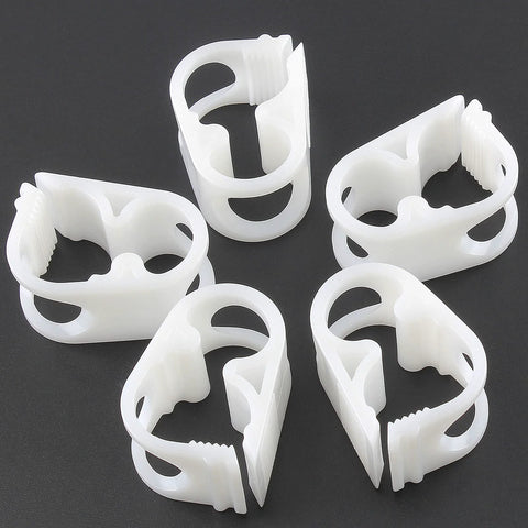 Adjustable POM Plastic Tubing Clamps For One Quarter To One Half Inch Tubes Pack Of 5 White Flow Control Hose Clamp Lab Pinch Valve