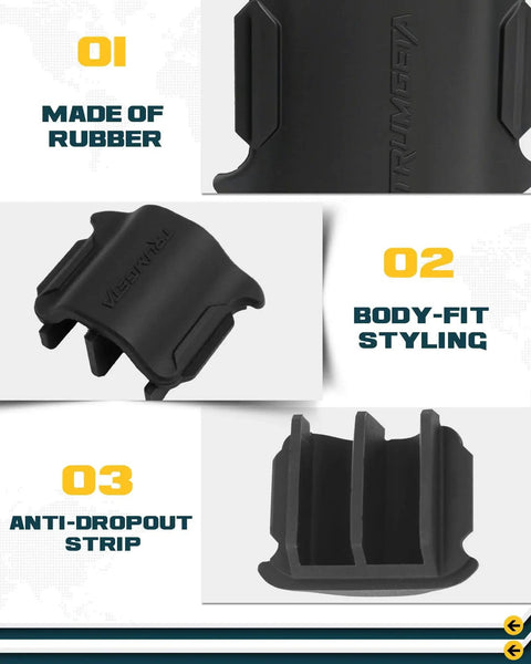 All Black Rear Bumper Crossmember End Caps Toyota Tacoma 4th Gen 2024 2025 2026 in rubber with body-fit styling.