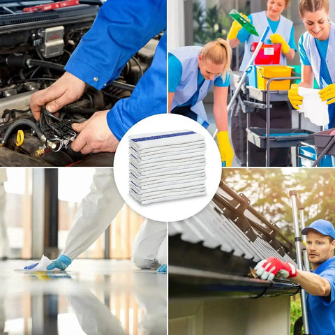 White Cotton Blend Shop Towels 60 Pack Bulk 22x44 Inches B Grade Cleaning Rags For Auto Industrial And Commercial Use Absorbent Terry Towels Box Built Tough For Spills And Wipes In Busy Shops And Garages