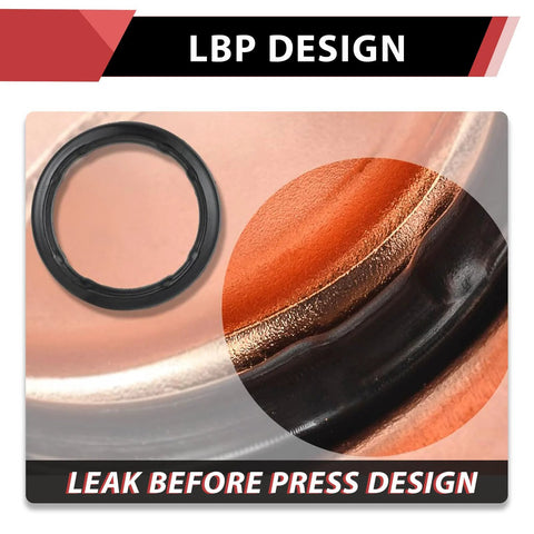 1/2 inch copper press-fit x 1/2 inch female NPT drop-ear 90-degree elbow fittings, pack of 5 with black O-ring