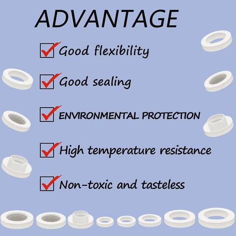 Advantages of 70 Piece Plumbing Silicone Gasket Set For DIY Pros High Temperature VMQ Flat Washers