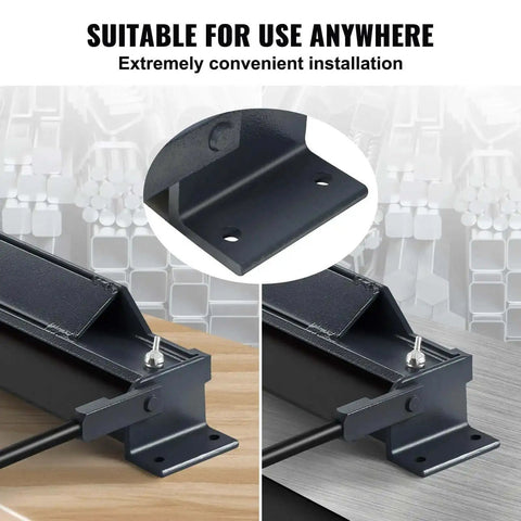 36 Inch Box And Pan Brake With Power Handle Bends 20 Gauge Steel And 14 Gauge Aluminum 0 To 130 Degree Adjustable brackets