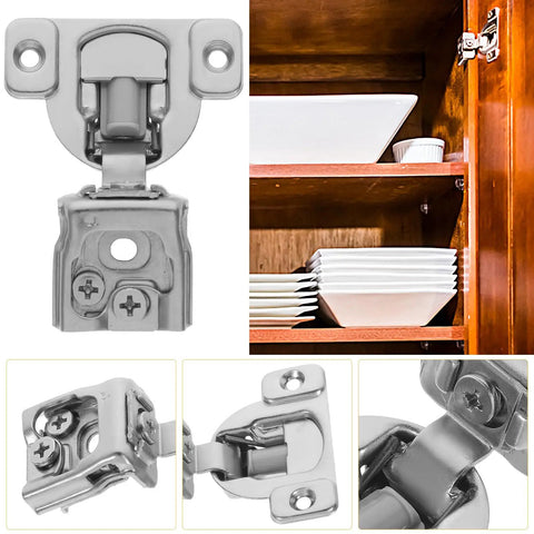 1 Inch Self Closing Cabinet Hinges For Full Overlay Concealed Soft Close Damping With Silent Hydraulic Mechanism installed