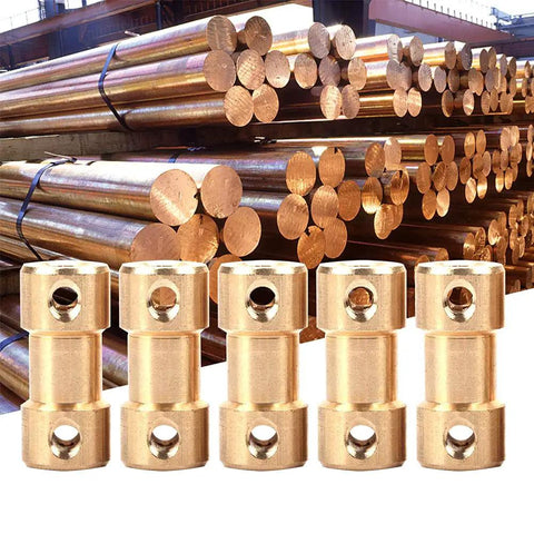 Kanasi shaft coupler metal sleeve adapter, 2.3–4.0 mm, bronze finish, six-piece set