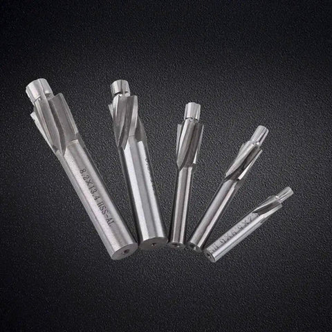Professional Grade 5 Piece Counterbore Drill Bits Set With 4 Flutes Straight End Mills HSS Countersink Slot End Mills