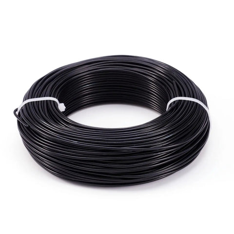 Black Aluminum Craft Wire 180 Feet 12 Gauge Bendable Wire For DIY Beading Jewelry Making, coiled spool showing flexibility.