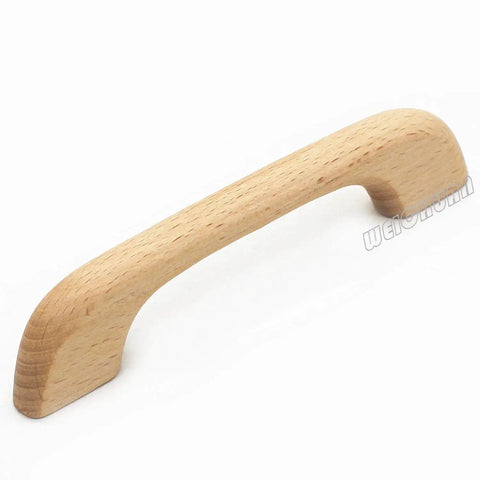 10 Piece Beech Wood Unfinished Drawer Pulls For Cabinets And Furniture Replacement Handles For Dresser Wardrobe Cupboard