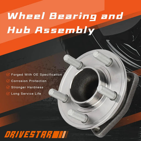 Pair Front Wheel Hub And Bearing Assembly For 2012 To 2020 Dodge Challenger Charger And Chrysler 300 5 Lug With ABS RWD OEM Quality