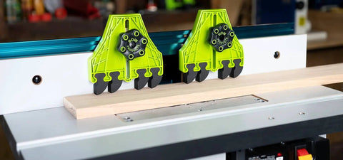Featherboard For Table Saws With EVA Feathers That Keep Kickback In Check And Boost Feed Control For FencePRO FP4 2 Pack installed