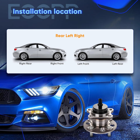 Rear Wheel Hub And Bearing Assembly 512370 Drop In Replacement For Scion IQ 2013, Prius C 2012 To 2019, Yaris 2012 To 2019 install guide