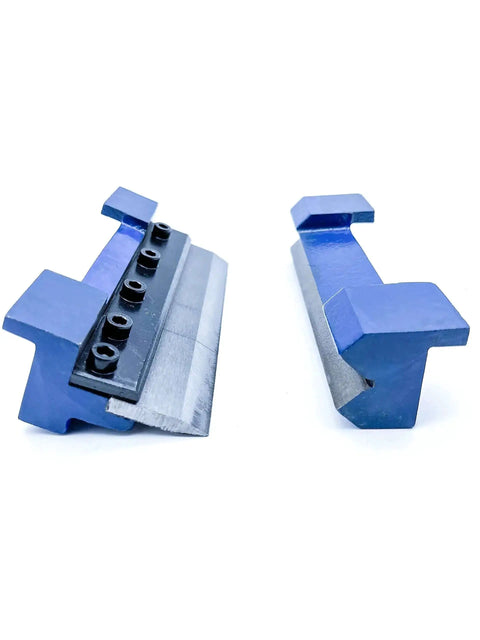 6 Inch Magnetic Vise Mount Brake Die Set 150mm Heavy Duty for Sheet Metal Bending, shown in blue segments on white background
